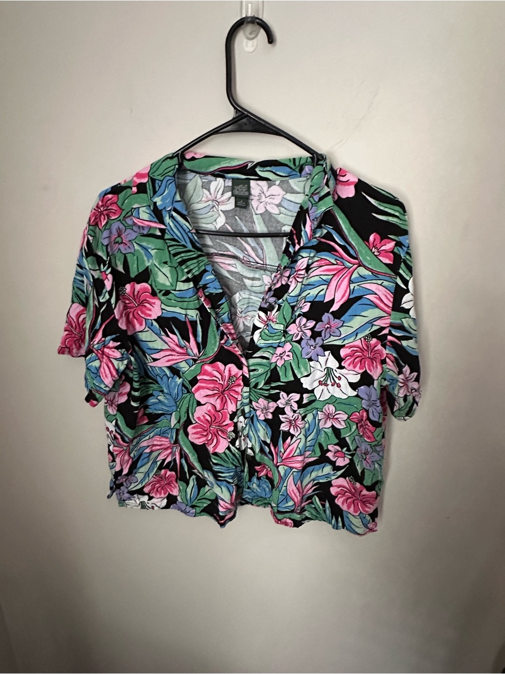 Tropical Floral Button down and short set